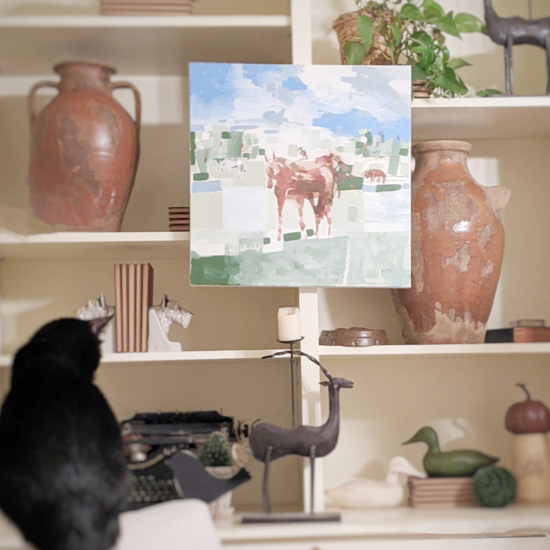 "Wingman" in Horse Country original art farmhouse collection