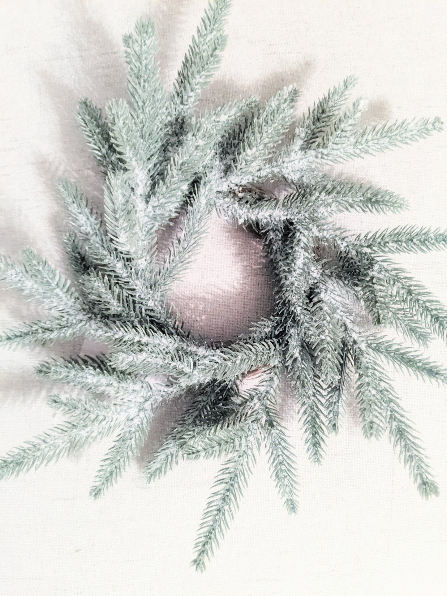 Snowy mini wreath Christmas home decor