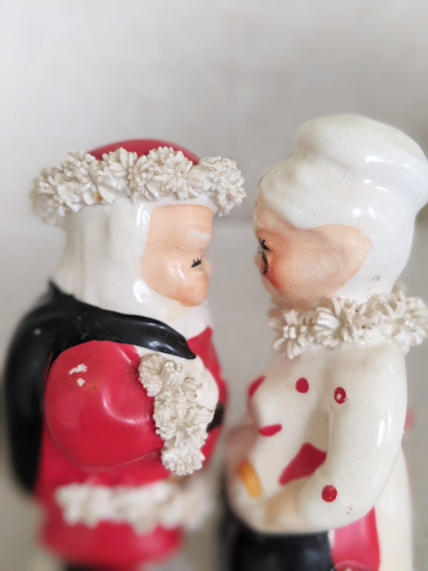 Vintage Mr. & Mrs. Claus Salt & Pepper Shakers