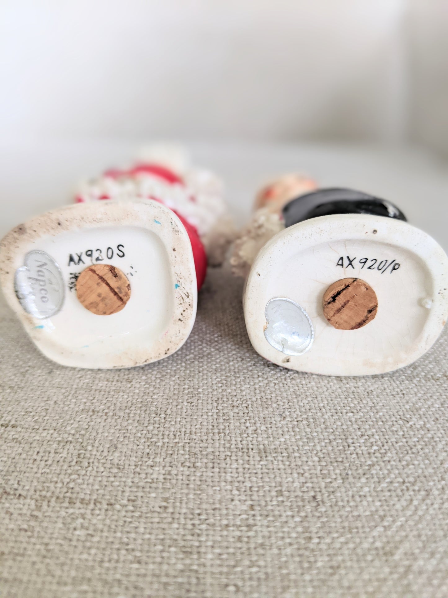 Mr. & Mrs. Claus Vintage Salt and pepper shakers