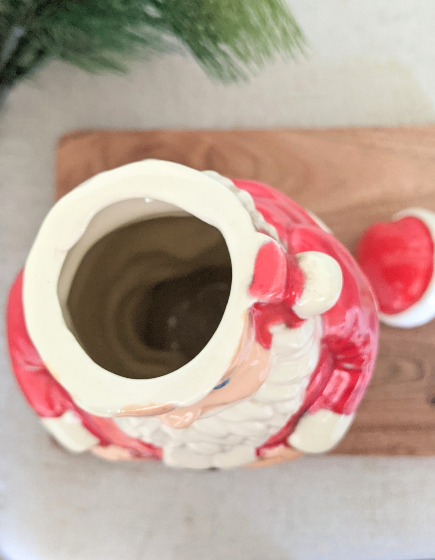 1970's Vintage Santa Decanter labeled Christmas Cheer