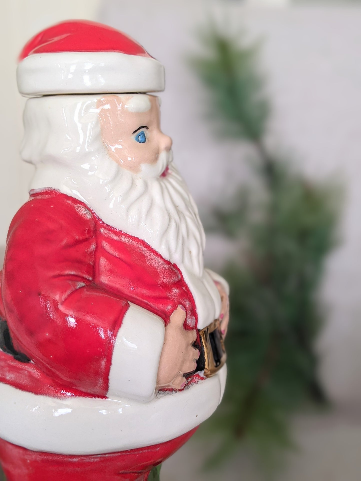 1970's Vintage Santa Decanter labeled Christmas Cheer