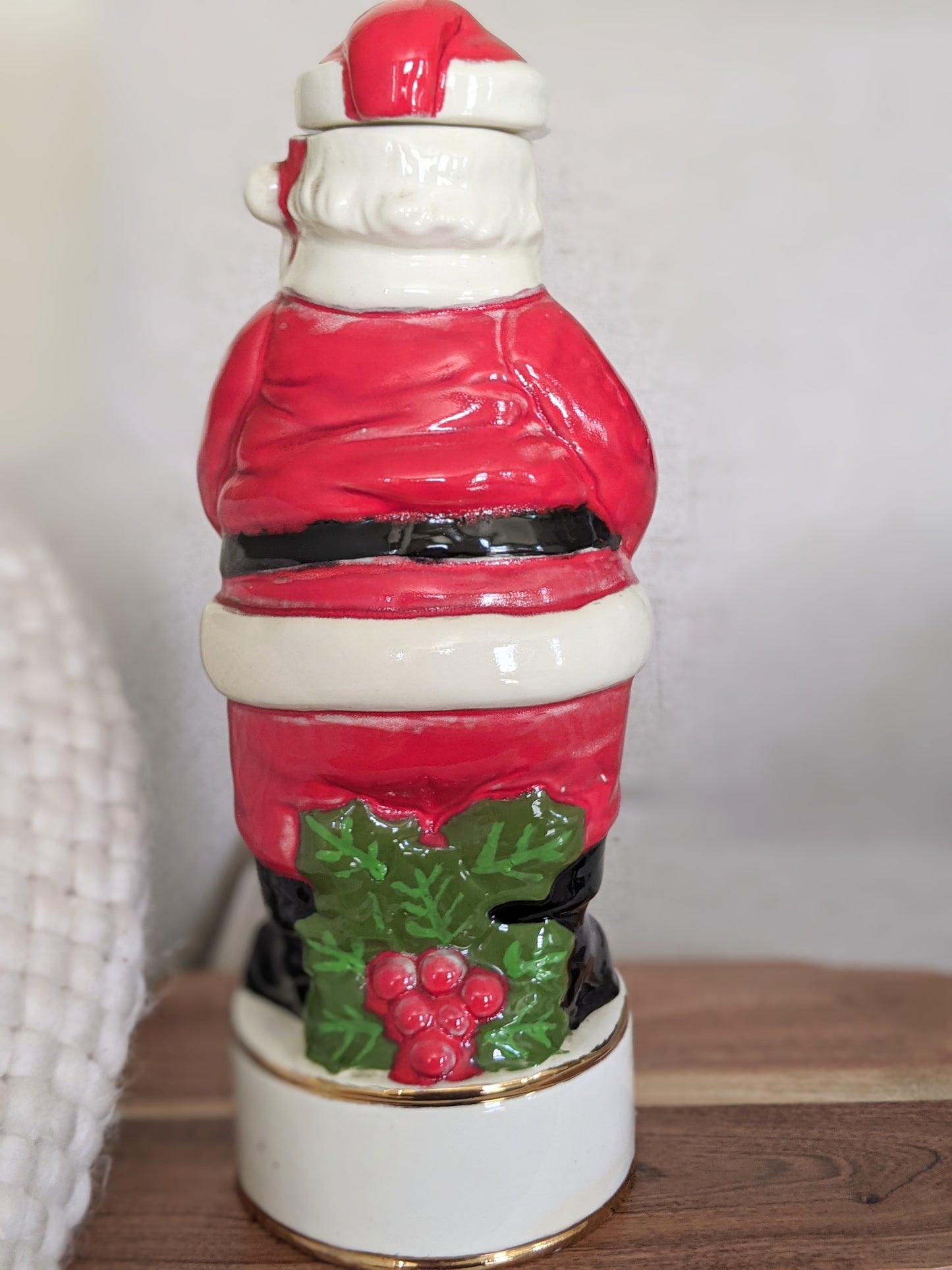 1970's Vintage Santa Decanter labeled Christmas Cheer