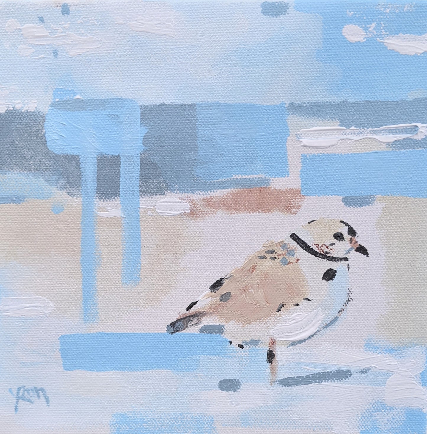 "Peaceful Plover" original beach art