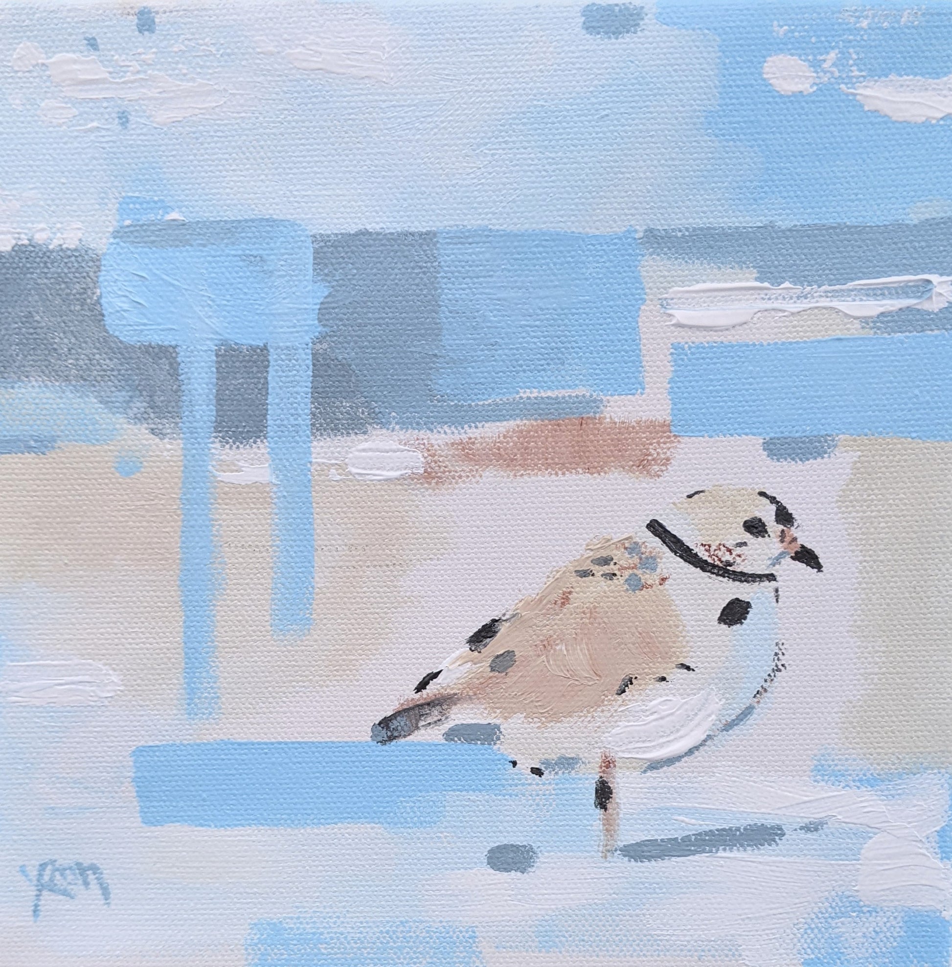 "Peaceful Plover" original beach art