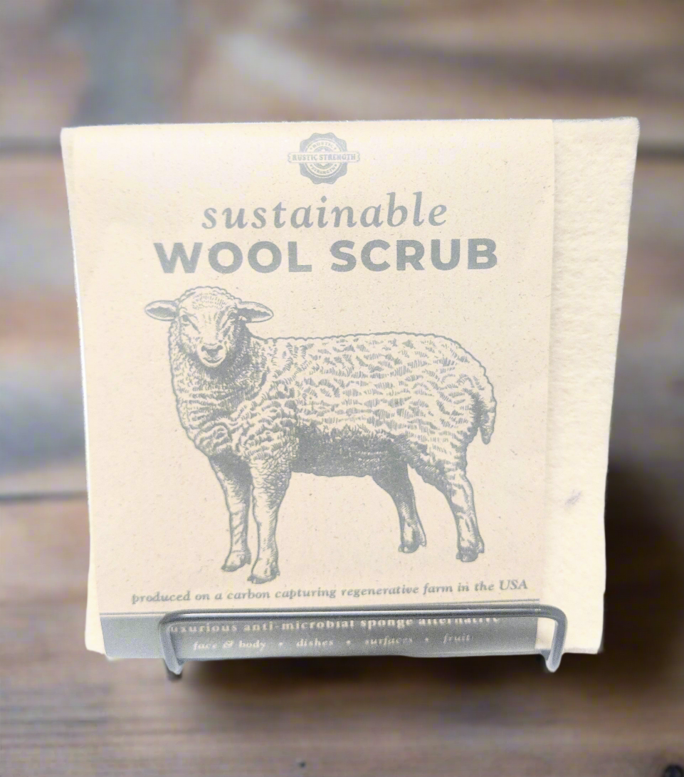 Wool sustainable scrub to replace kitchen sponge