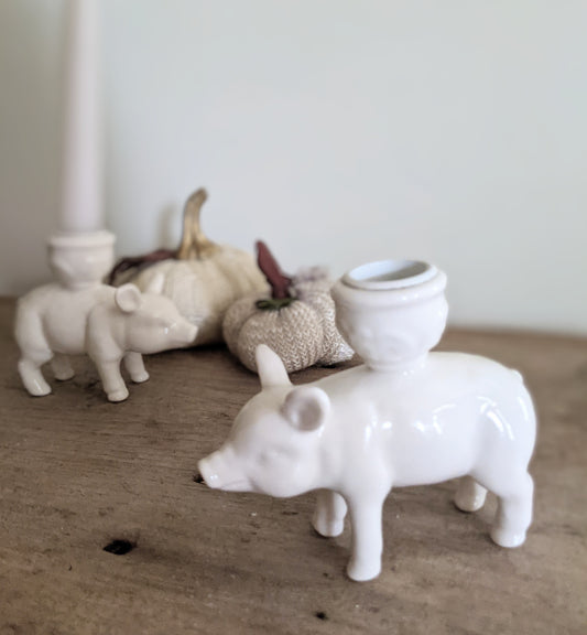 These Little Piggies Taper Holders