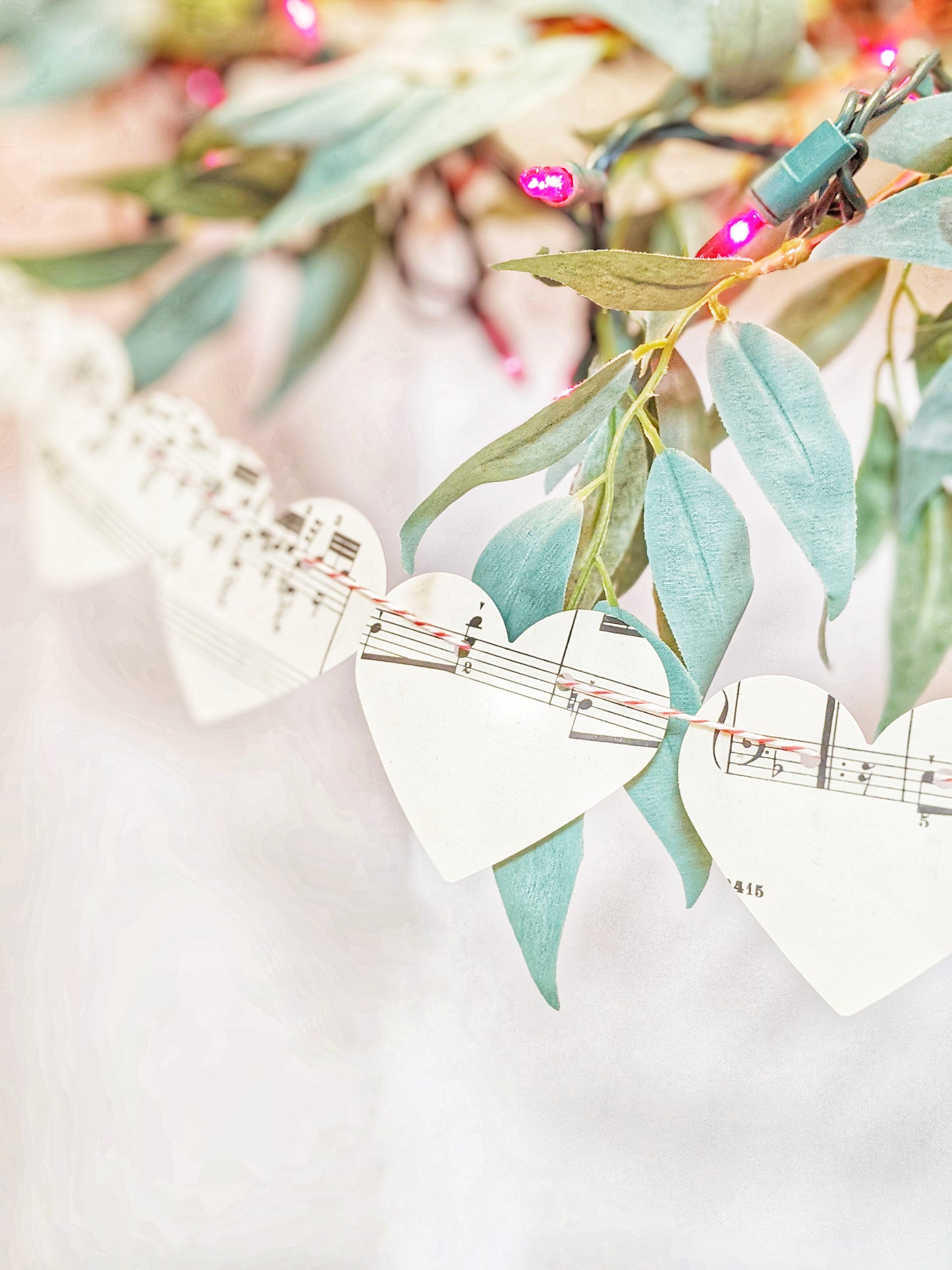 Vintage Music Heart Garland