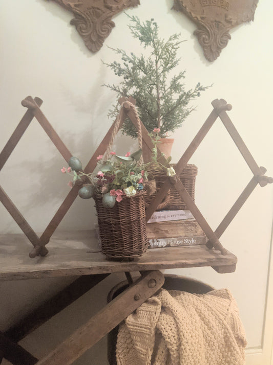 Vintage Wood Accordion Rack