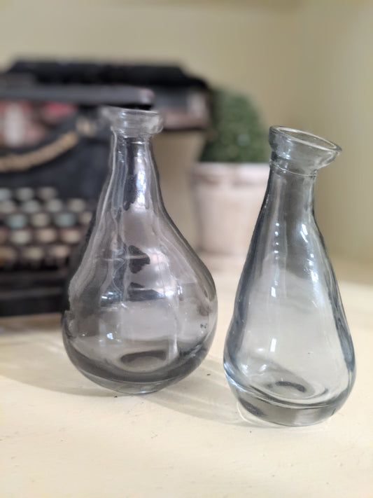 Glass Bud Vases Set of 2