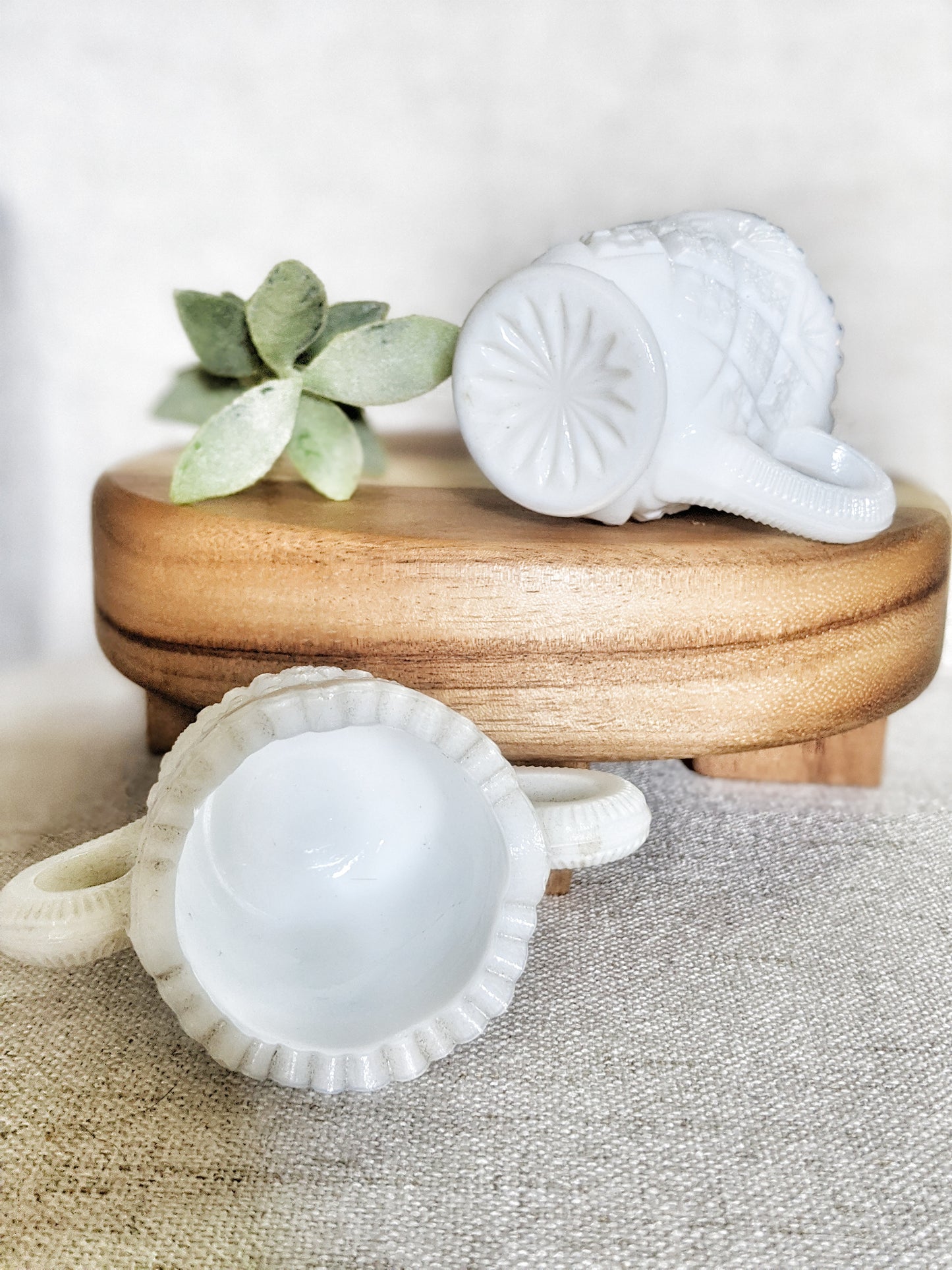 Featured Product                                Mini Milk Glass Creamer Set